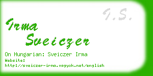 irma sveiczer business card